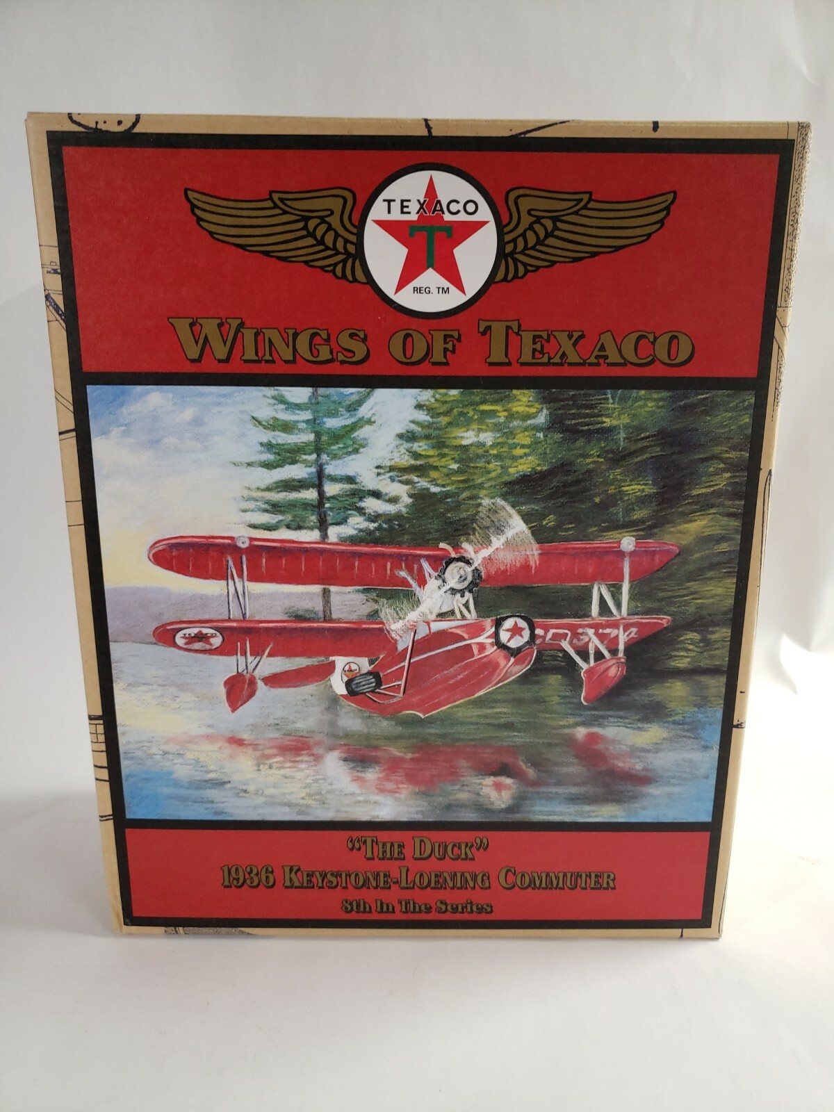 ERTL BankWings Of Texaco THE DUCK Diecast Metal 1936 Keystone Loening Commuter