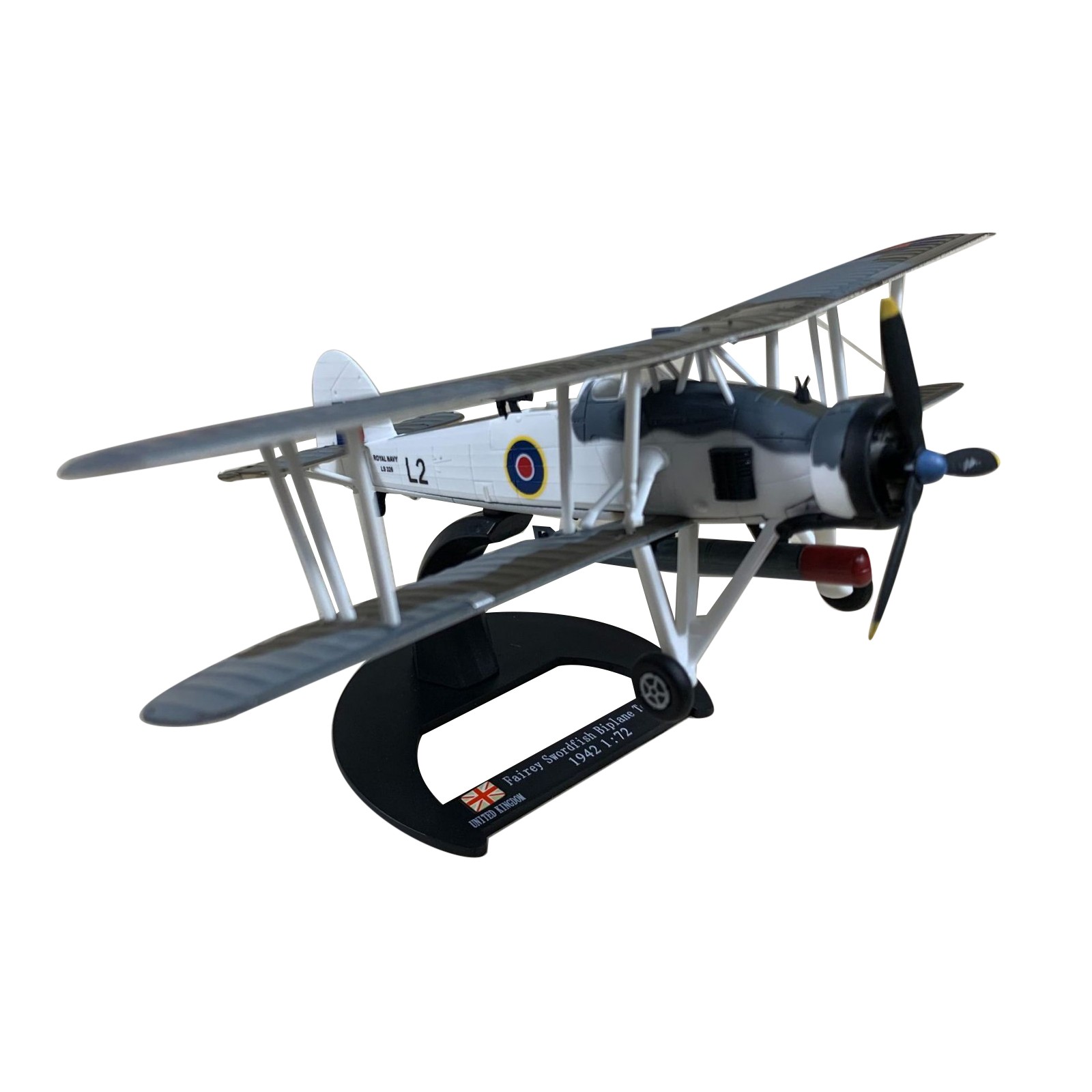 1:72 WWII British Navy Fairey Swordfish Aircraft Finished Plane Model Toy Gifts