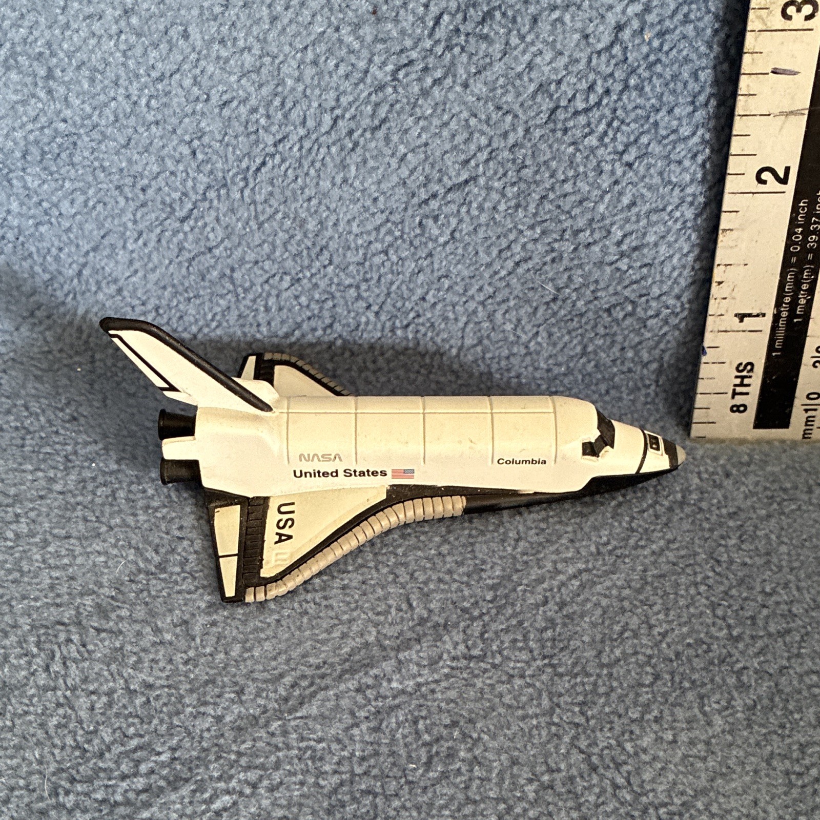 NASA Space Shuttle Columbia Diecast Model Spacecraft, White/Black