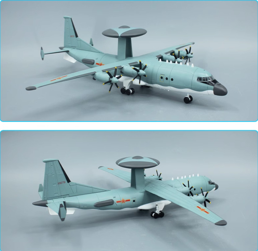 1:90 39CM China KJ-200 AWACS Early Warning Aircraft Diecast Military Plane Model