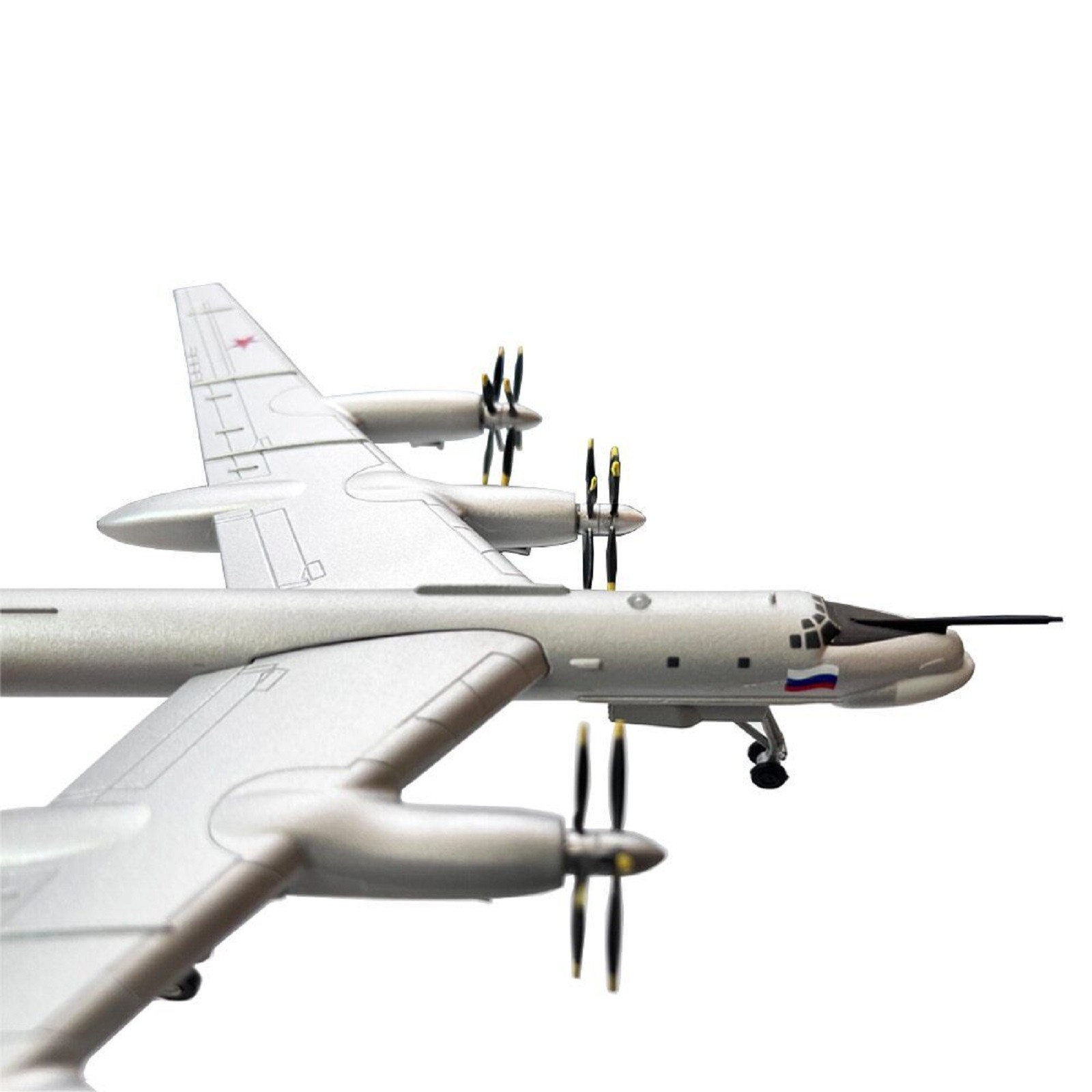 1/200 Tupolev Tu-95 Bear Type Strategic Bomber Aircraft Model Military Ornaments