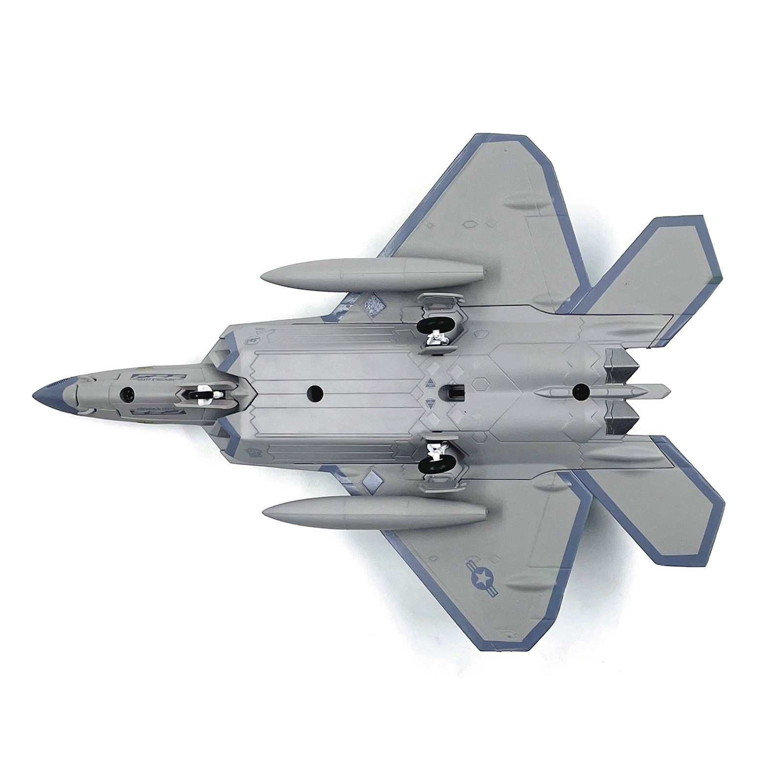 F-22 Raptor Aircraft Model 1:100 Scale Alloy For Military Display Stand 19cm