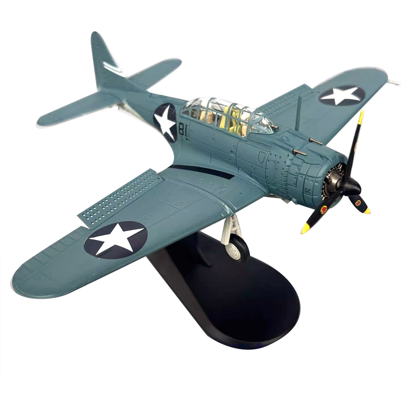 1/72 Scale Diecast SBD Dauntless Dive Bomber WWII Fighter Aircraft 14cm