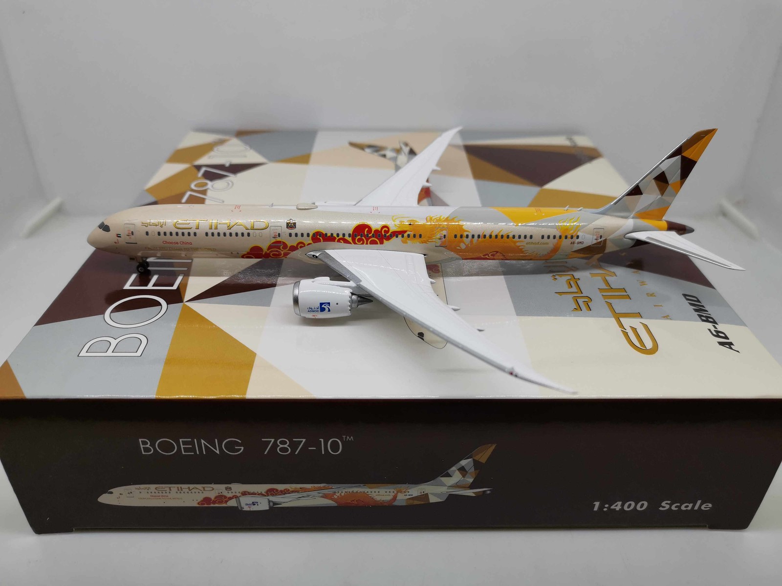 Phoenix 1:400 Etihad B787-10 A6-BMD China Dragon Alloy Aircraft Model
