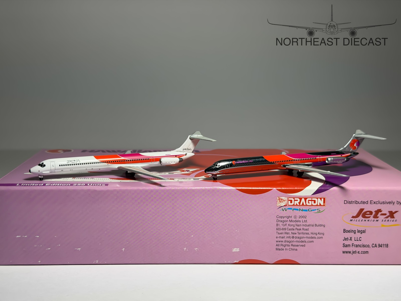 PSA & Hawaiian Airlines McDonnell Douglas MD-81 1:400 Jet-X N829HA & N859HA