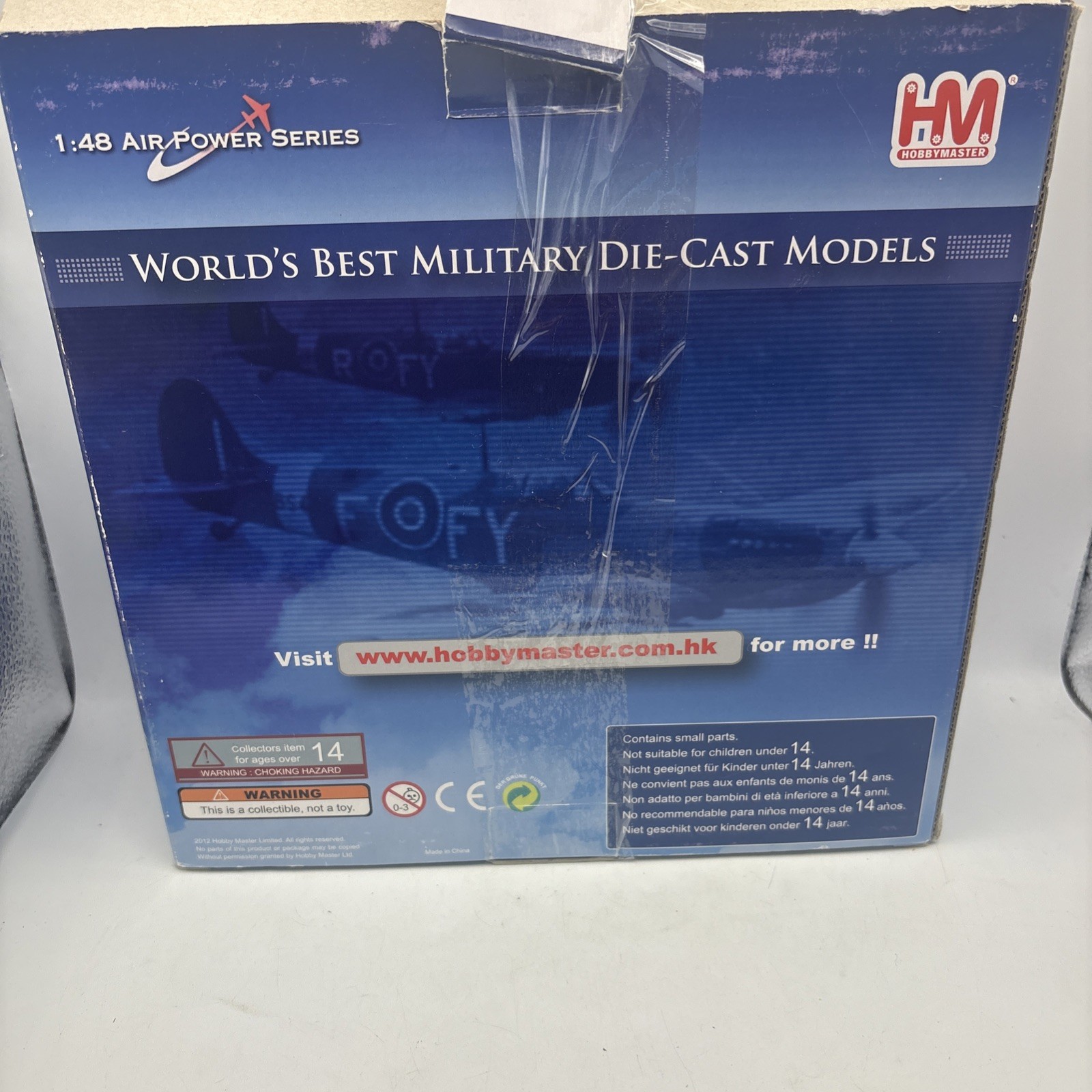 Hobby Master 1:48 Spitfire Mk.IX Johnnie Johnson HA8301 Diecast Plane DAMAGED BO