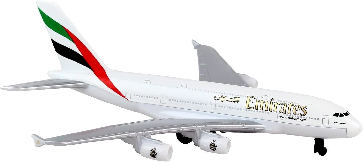 Authentic Emirates A380 Die-Cast Toy Plane – Engaging Playtime for Ages 3+