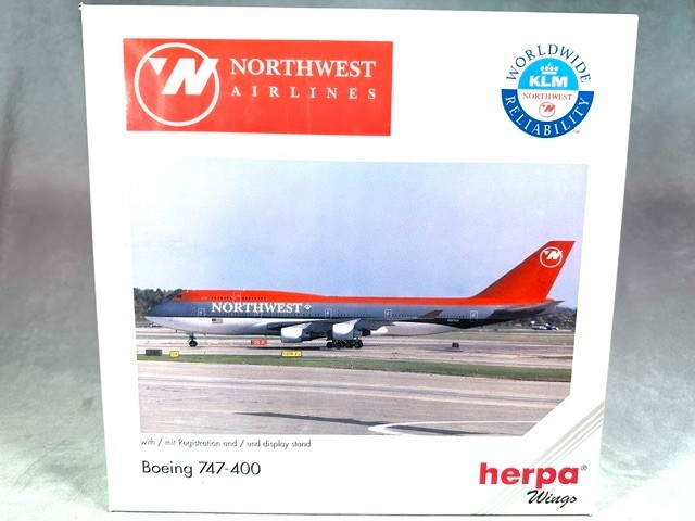 HERPA Wings 1/200 550178 Boeing B747-400 NORTHWEST NIB