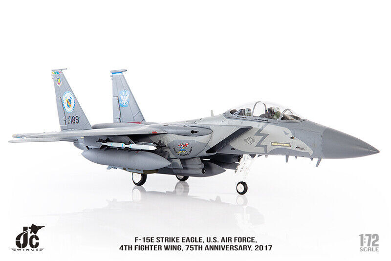 1:72 JC Wings Boeing F-15E Strike Eagle USAF 4th FW Fighter Diecast Plane Model