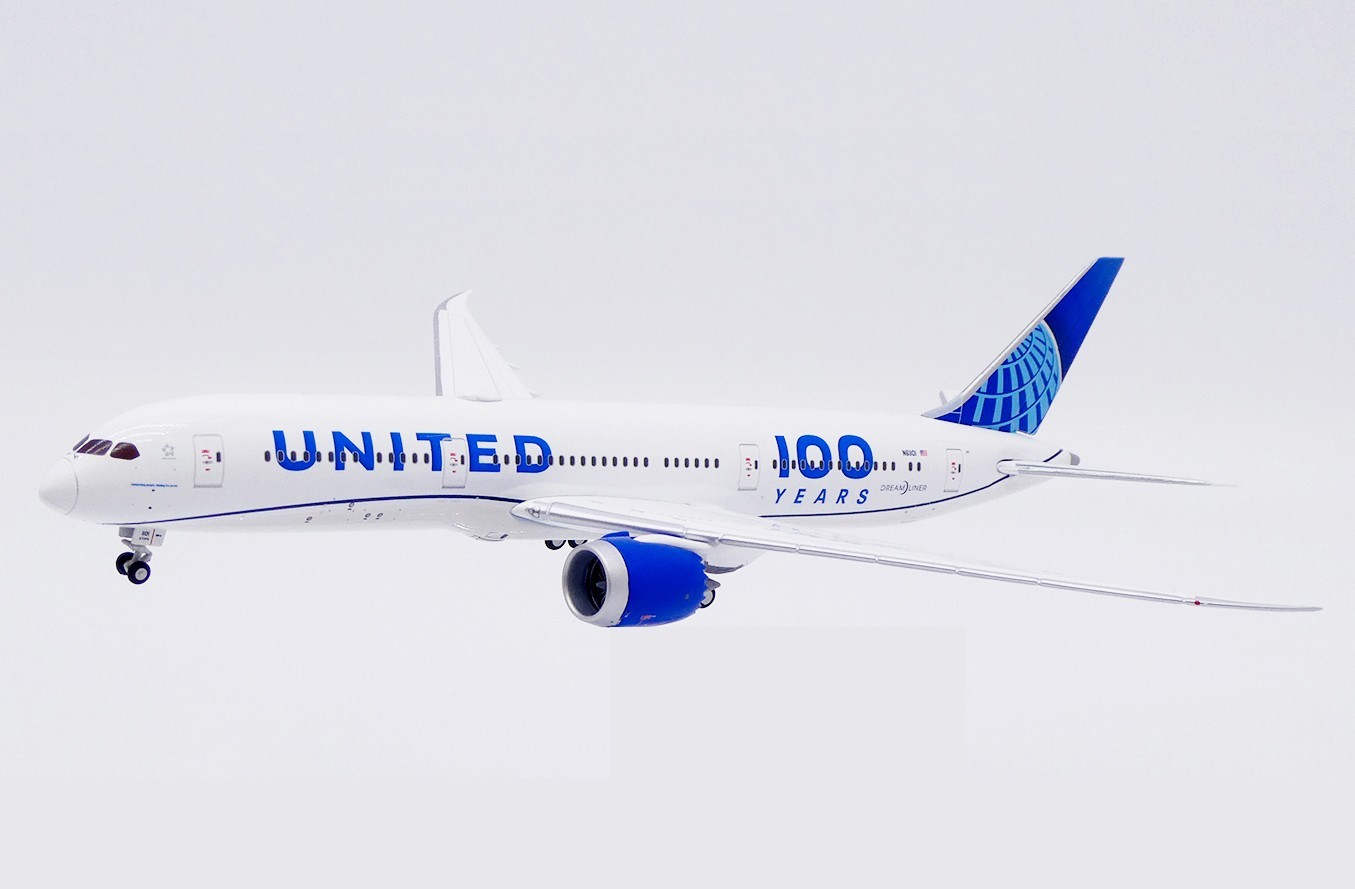 United Airlines Boeing 787-9 Centennial GJUAL2228 Gemini Jets Scale 1:400