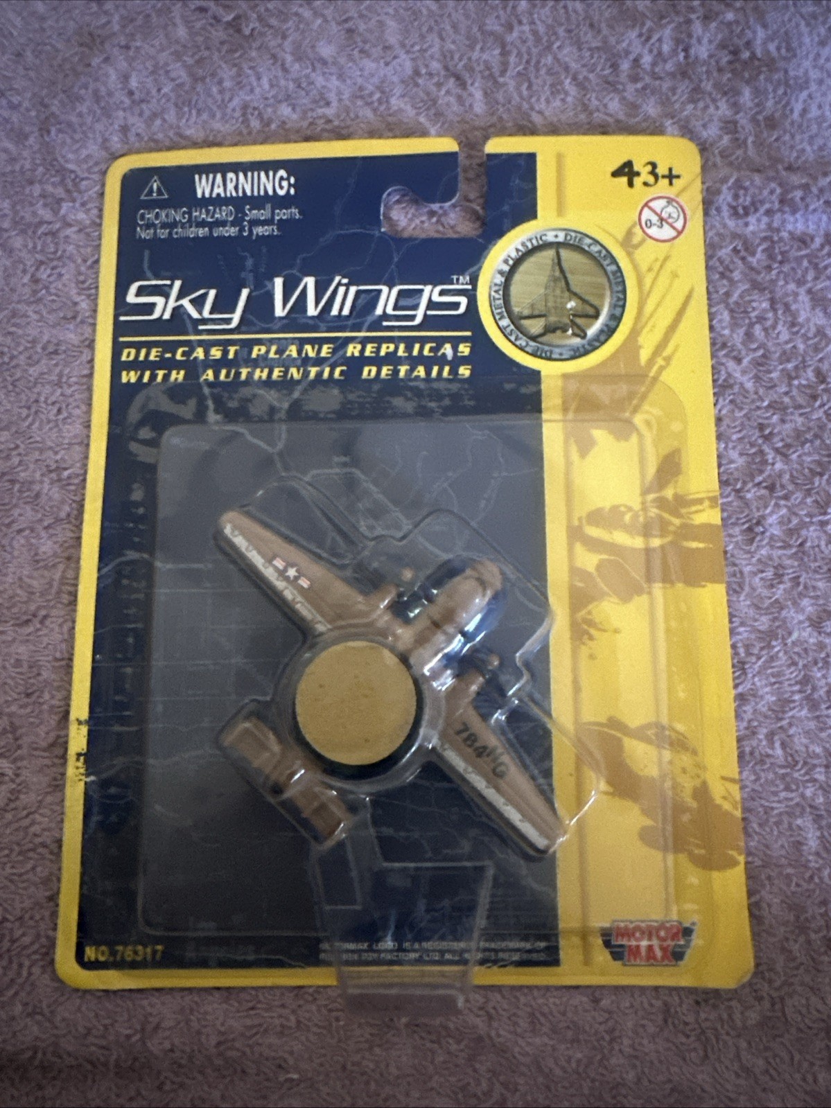 Vintage Motormax Motor Max Sky Wings Diecast E2-A Hawkeye 76317 Brand New Plane
