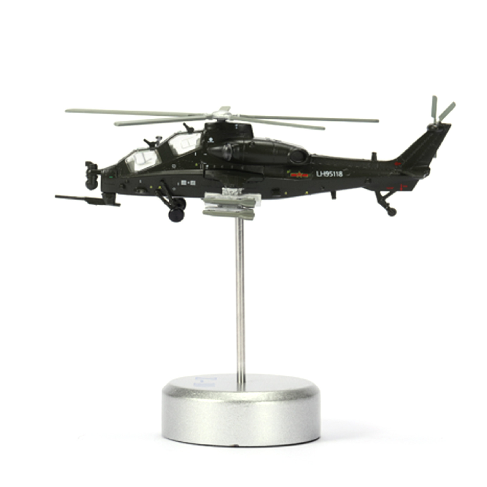 1:100 Chinese Armed WZ-10 Helicopter Diecast Model Military Plane Ornaments Gift