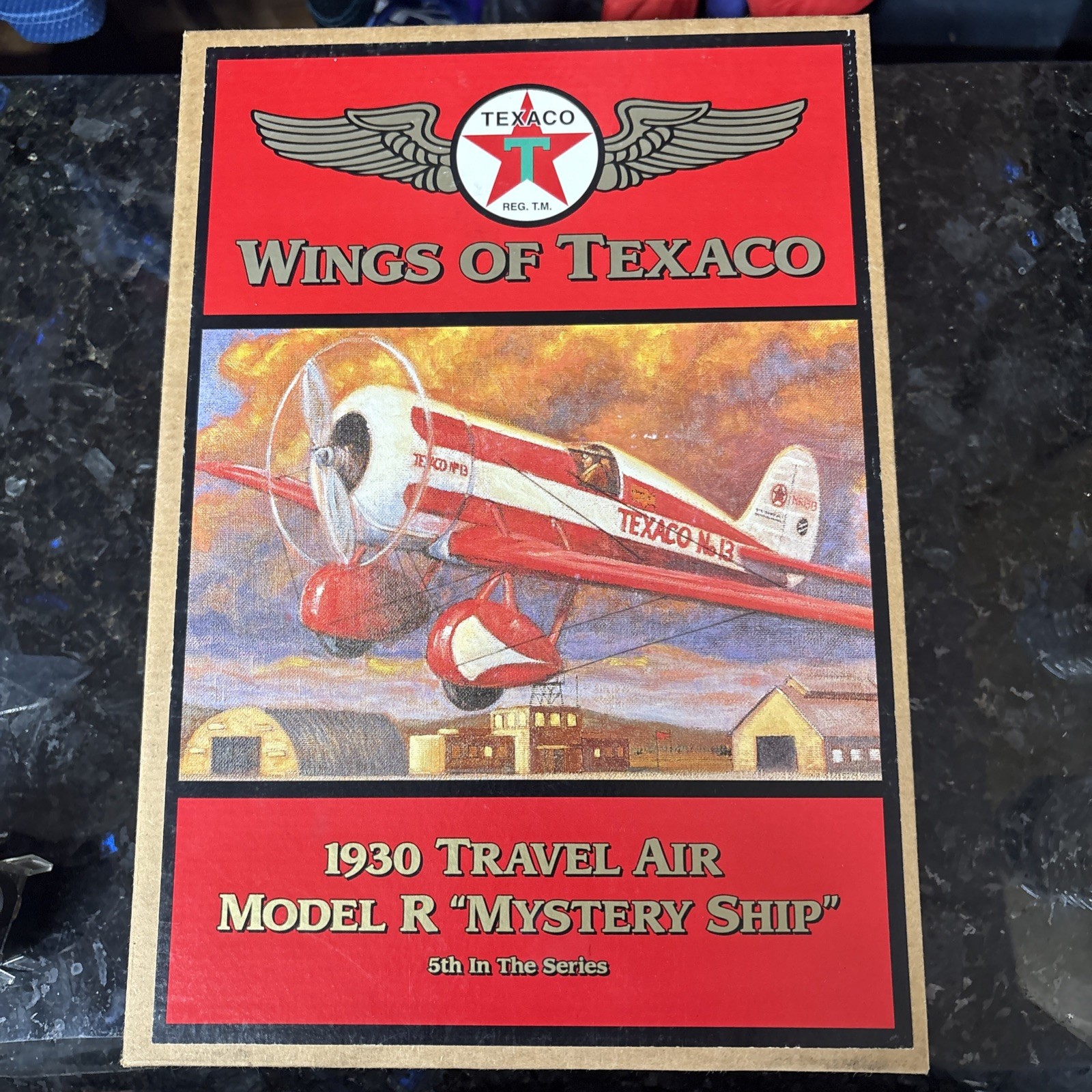 WINGS OF TEXACO 1930 TRAVEL AIR MODEL R “MYSTERY SHIP” 5th In Series Plane Bank