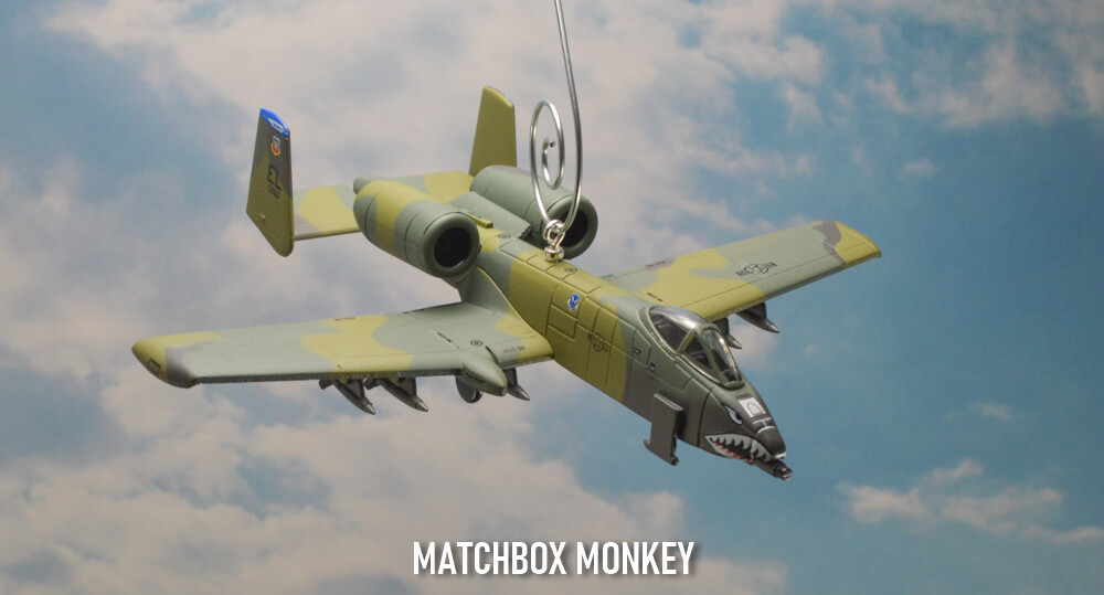 USAF A-10 Thunderbolt II Warthog Fighter Plane Custom Christmas Ornament Hog