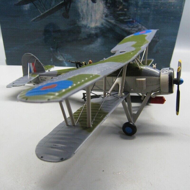 1:72 Diecast Royal Navy WW2 Swordfish Biplane Fighter Model Military Collection