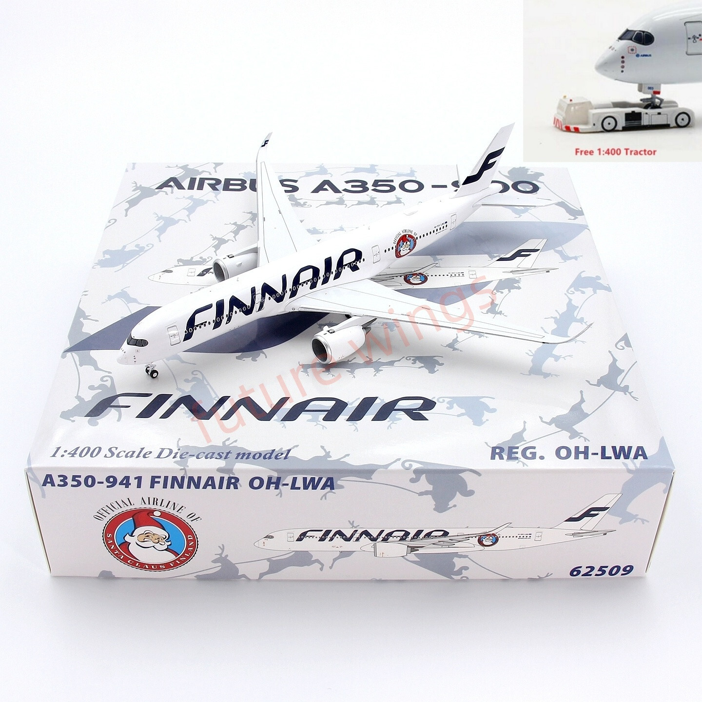 1:400 Panda Models Finnair A350-900 OH-LWA Aircraft Model+Free Tractor