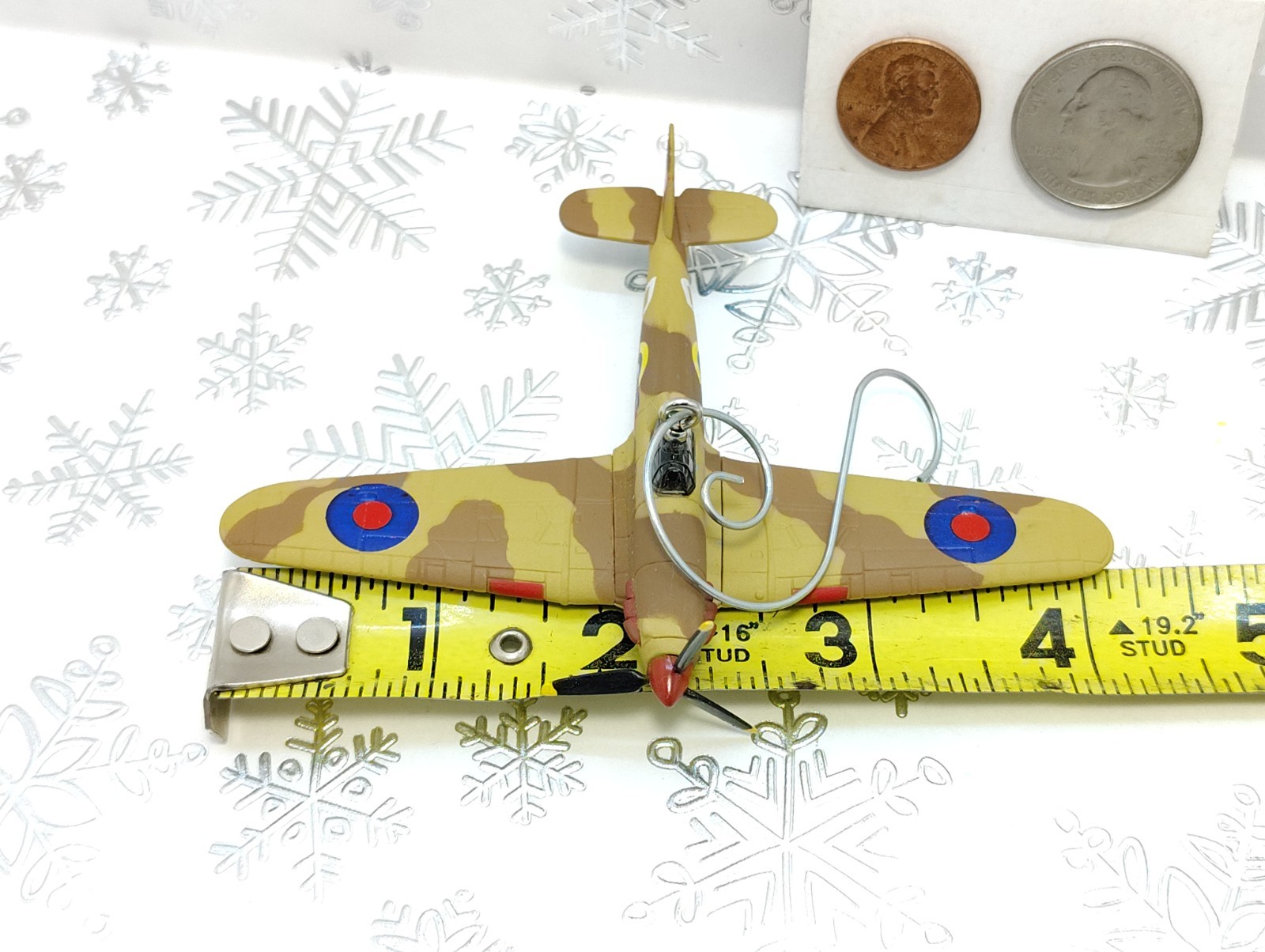 RAF No. 92 Squadron Hawker Hurricane Airplane Aircraft Christmas Tree Ornament