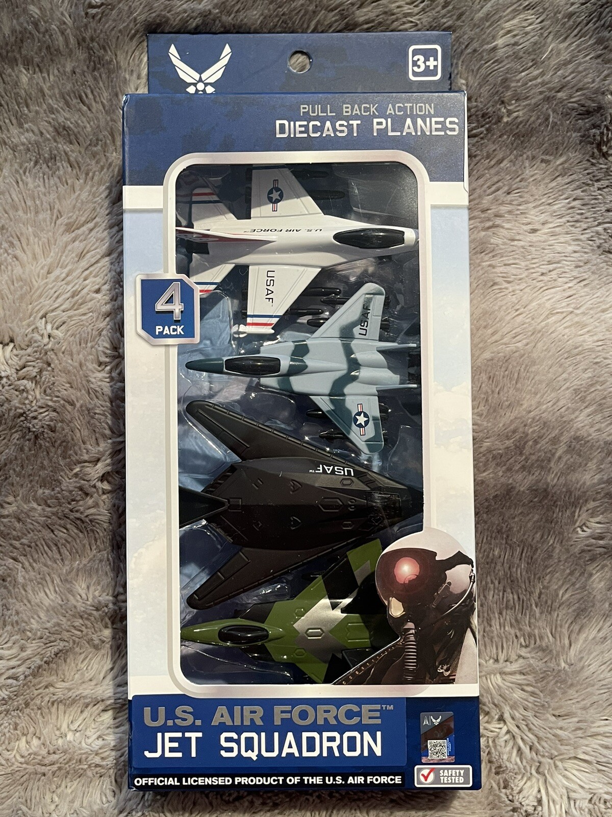 US Air Force Jet Squadron Diecast Jets SET OF 4 (2022) SIZE 4″ EACH NEW