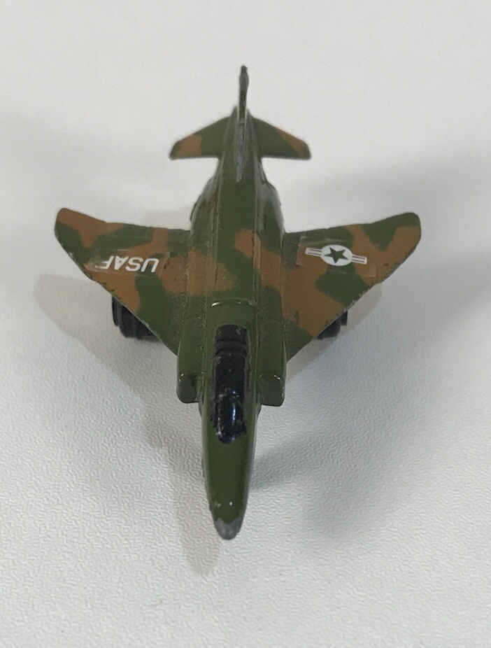 Vintage Tootsie Diecast Fighter Jet USAF United States Air Force Green Camo 1:87