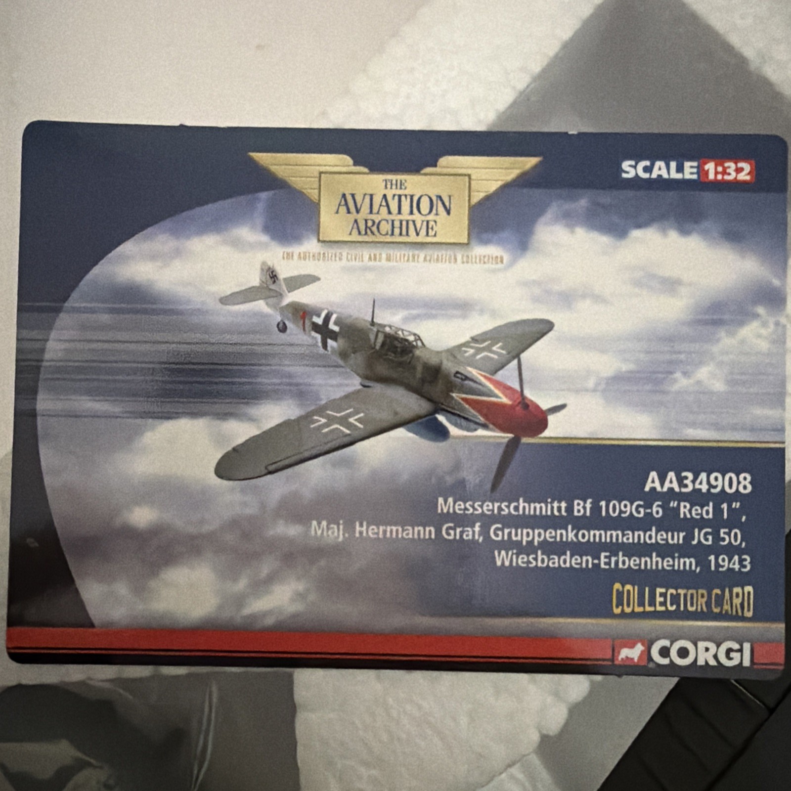 Corgi Aviation Archive 1/32 AA34908 Messerschmitt Bf109G-6 “Red 1”
