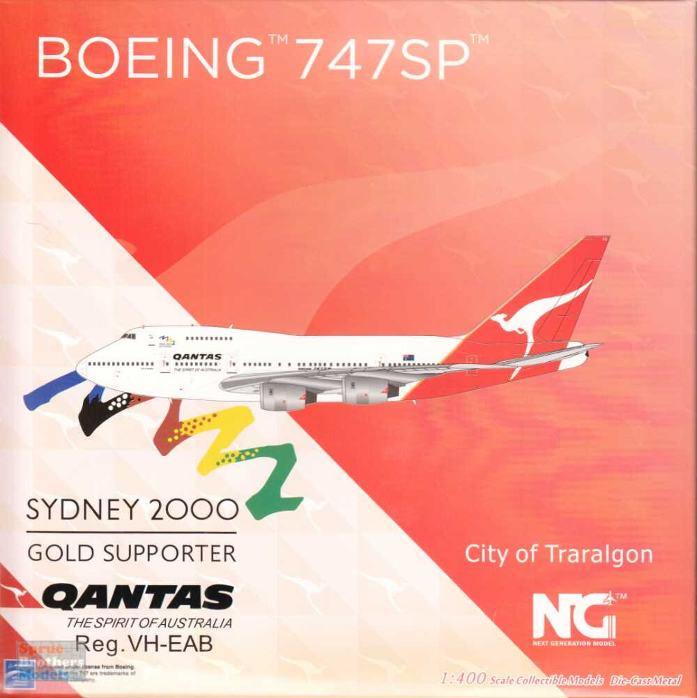 NGM07032 1:400 NG Model Qantas B747SP Reg #VH-EAB Sydney 2000 Gold Supporter