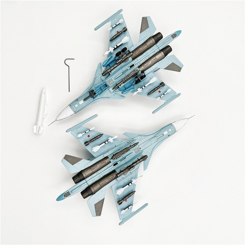 Wltk Russian air force Su-34 Fullback Fighter 1/100 Scale Diecast Aircraft Jet
