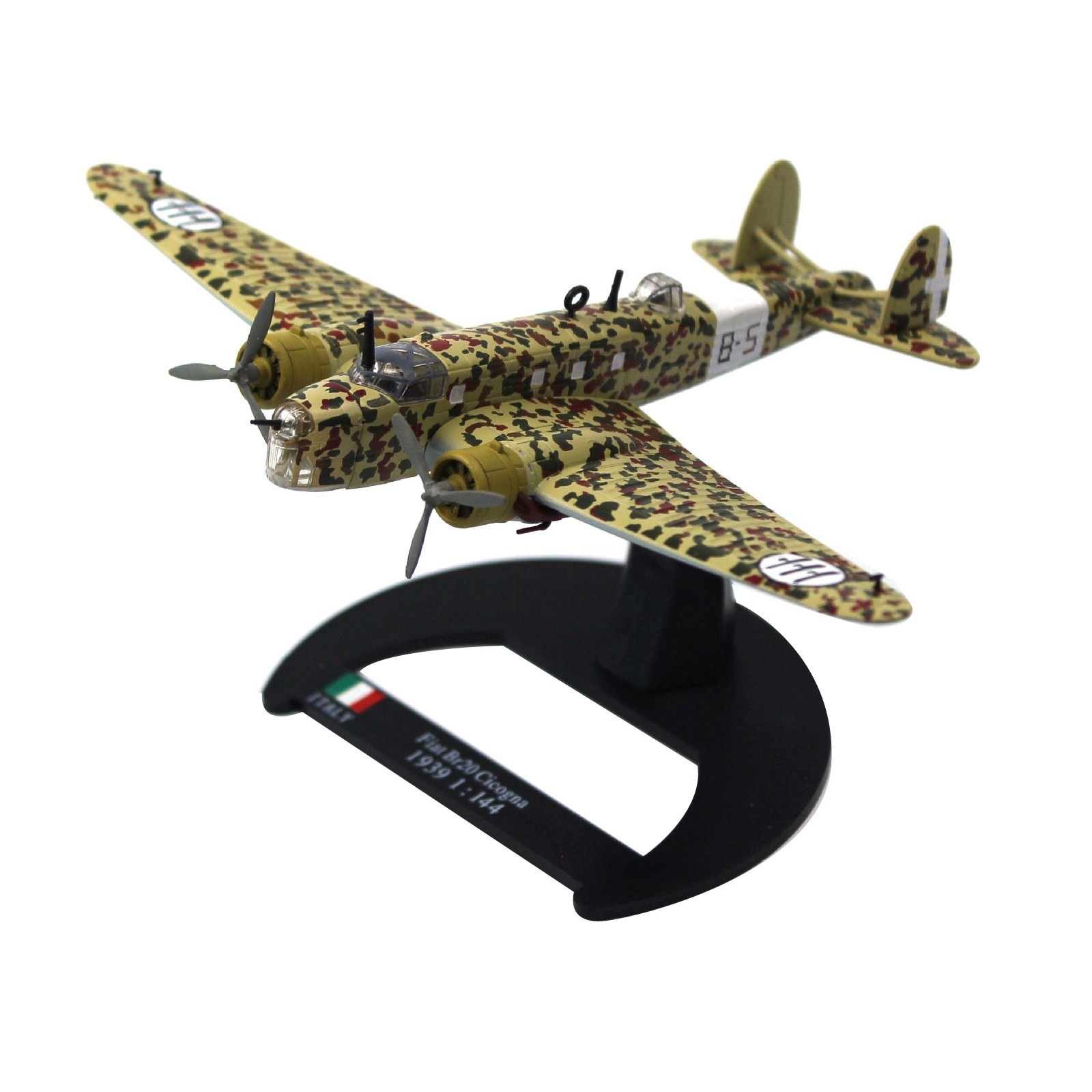 1/144 Fiat BR.20 Cicogna Stork Bomber Model Diecast Alloy WWII Italy Bomber
