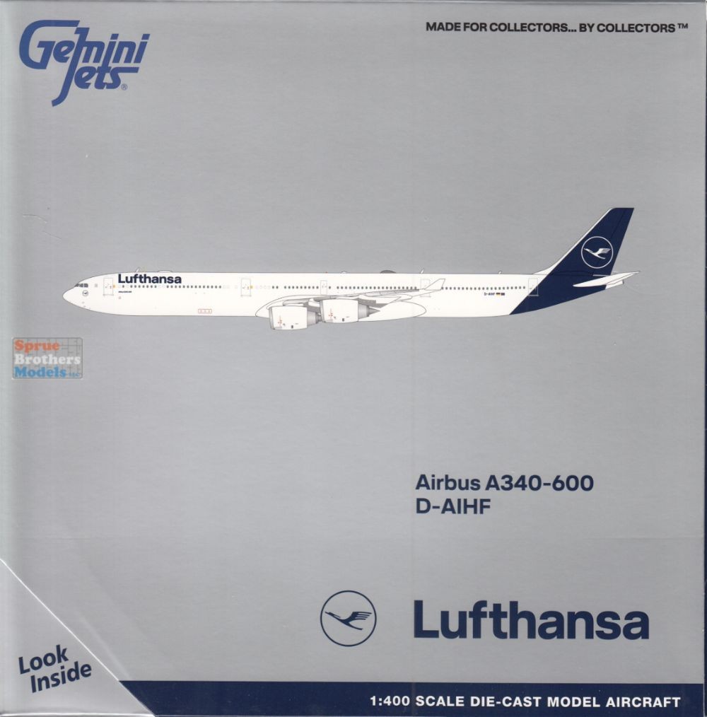 GEMGJ2398 1:400 Gemini Jets Lufthansa Airbus A340-600 Reg #D-AIHF