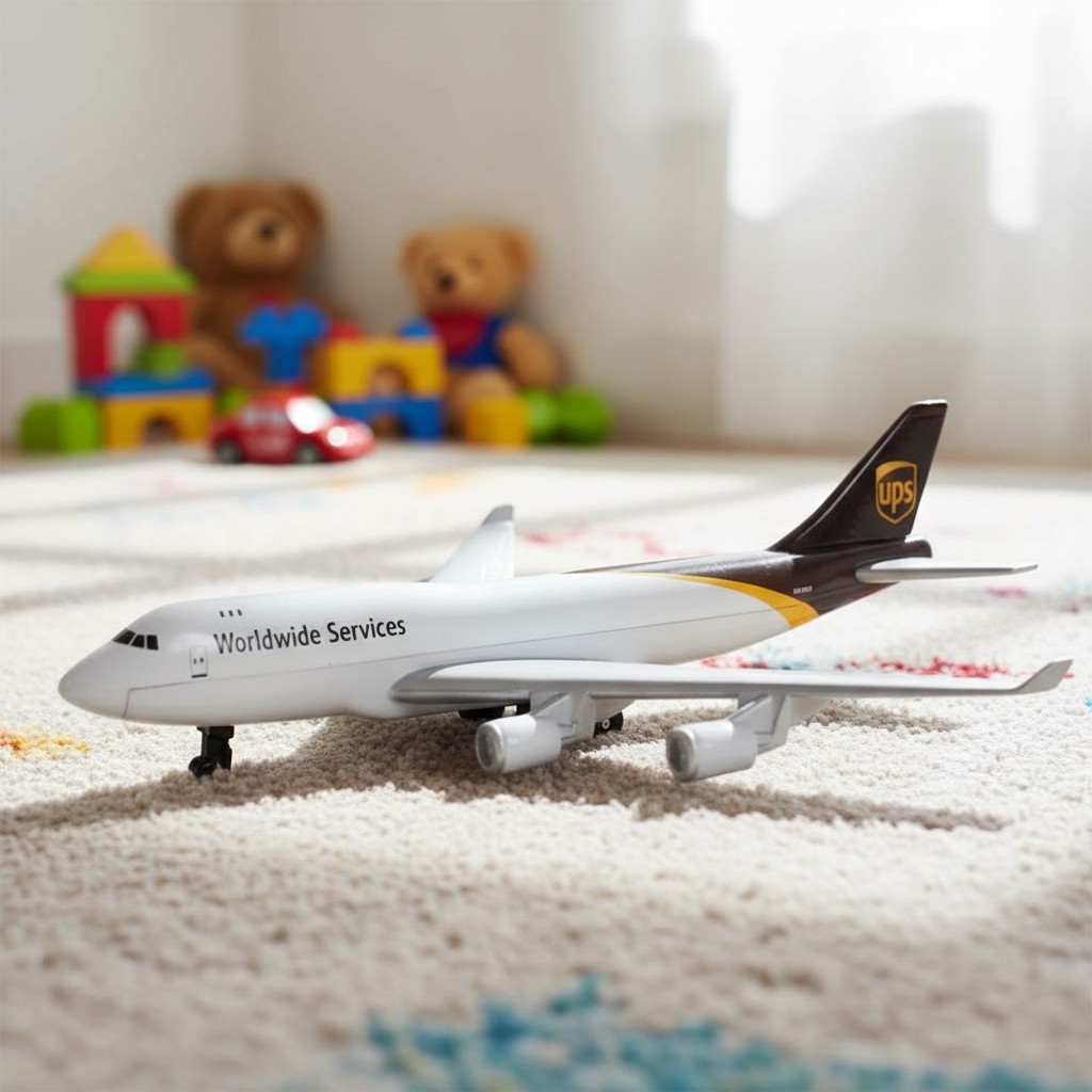 Die-Cast Metal UPS Airplane Model – Durable Toy for Young Aviators, Ages 3+