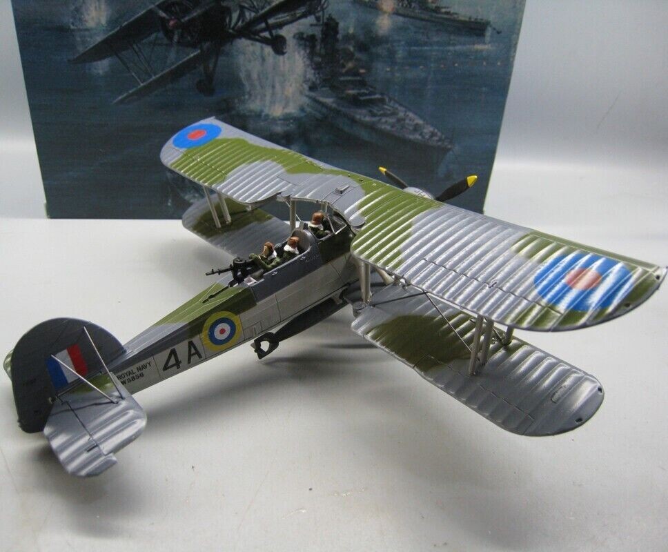 1:72 Diecast Royal Navy WW2 Swordfish Biplane Fighter Model Military Collection