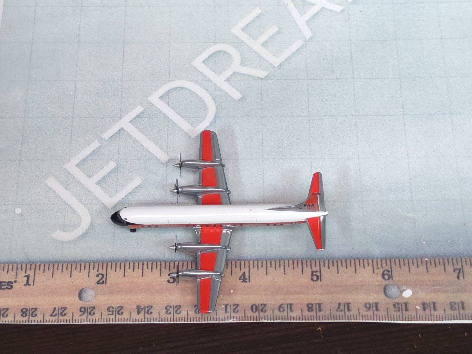 1/400 FAA FEDERAL AVIATION ADMINISTRATION L-188 188C 1980’S COLORS N111 JC WINGS
