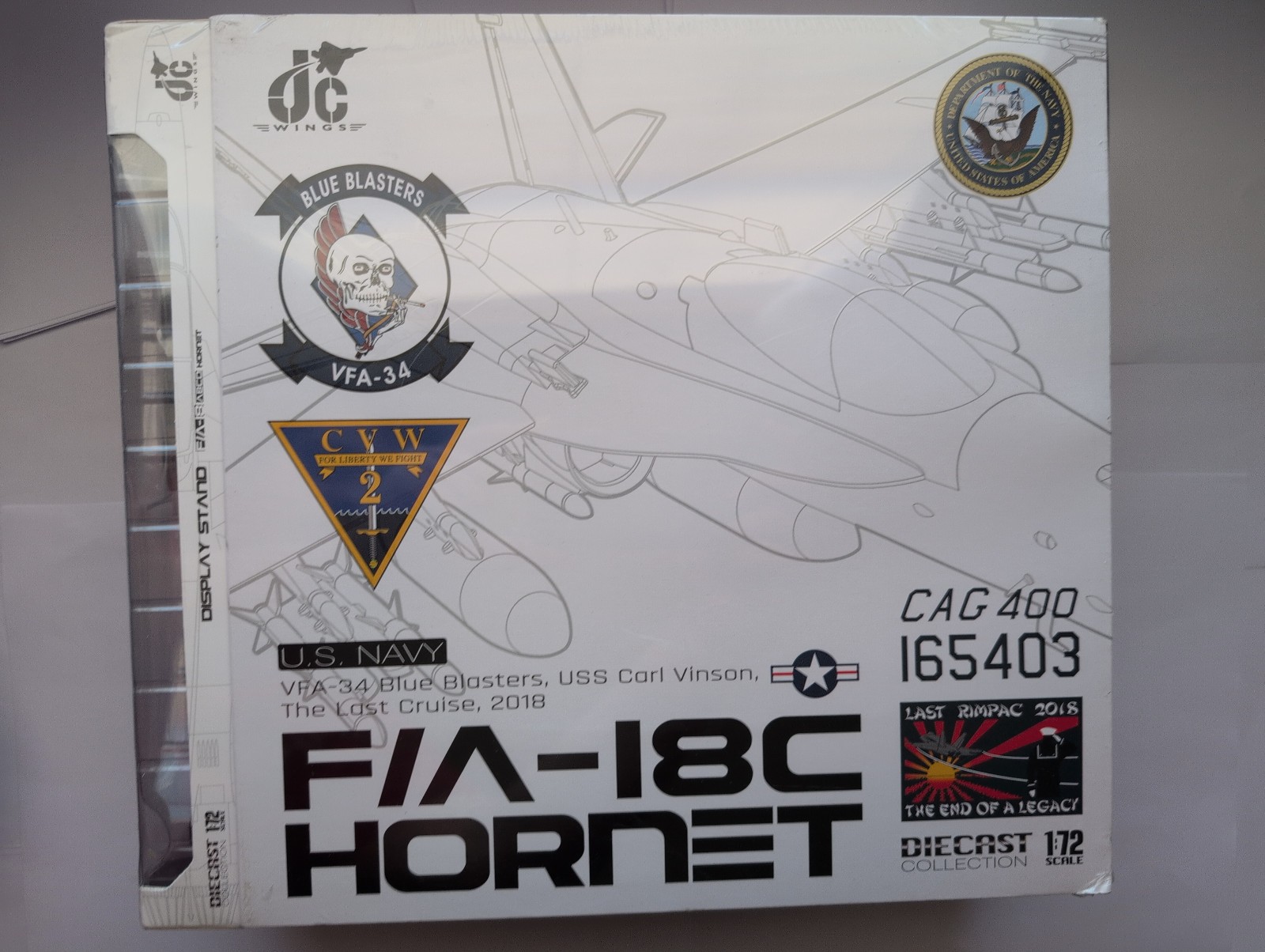 McDonnell Douglas F/A 18-C Hornet Model JCW-72-F18-018 VFA-34 New, Sealed