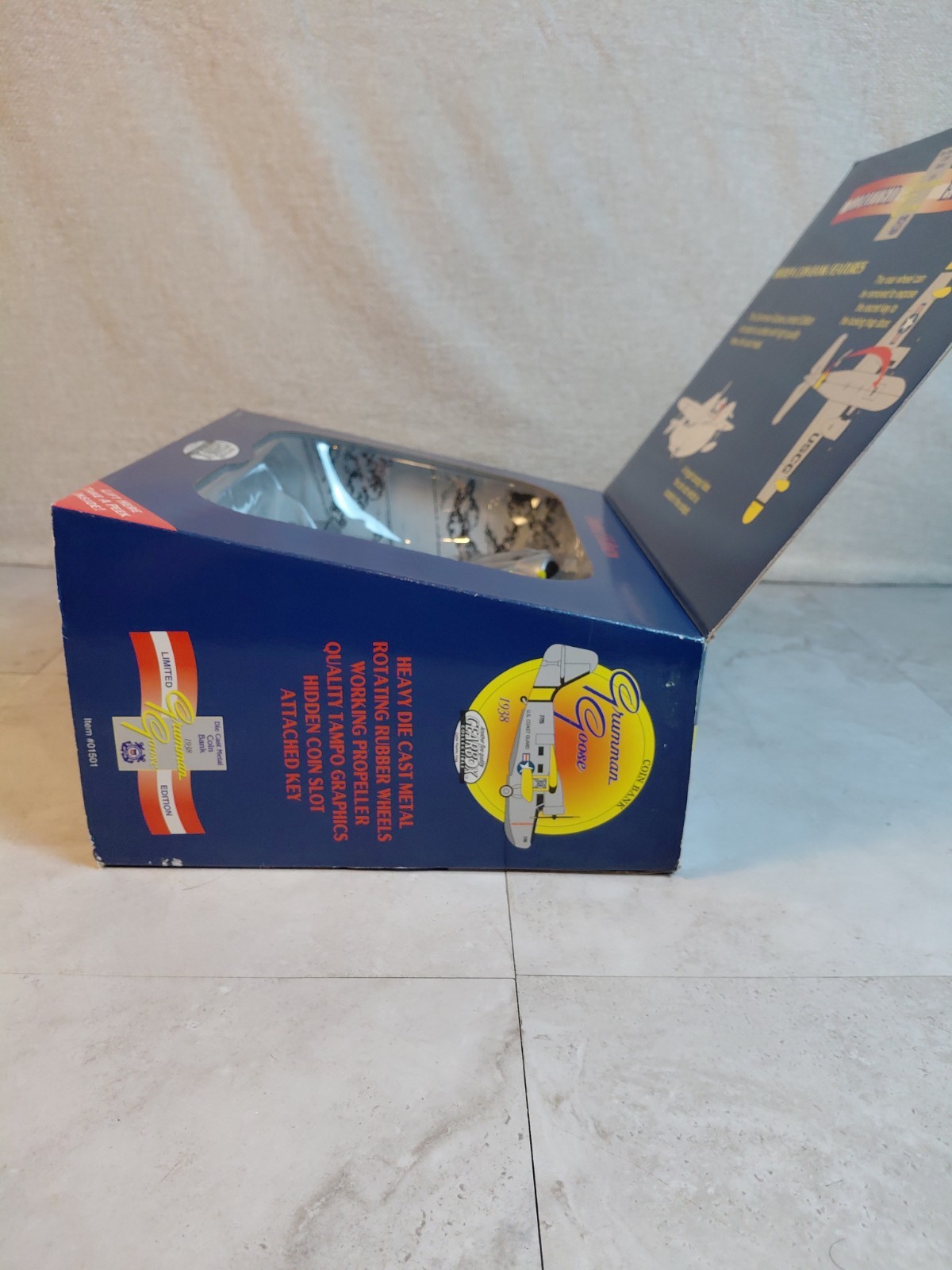Vintage 1997 Gearbox Grumman Goose Diecast 1938 USCG 7725 Airplane Bank