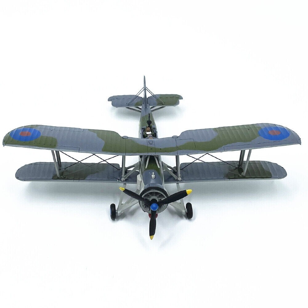 1:72 Diecast Royal Navy WW2 Swordfish Biplane Fighter Model Military Collection