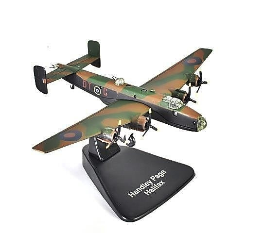 Handley Page Halifax Bomber of WWII Die-Cast Model Aircraft Plane Scale:1:144