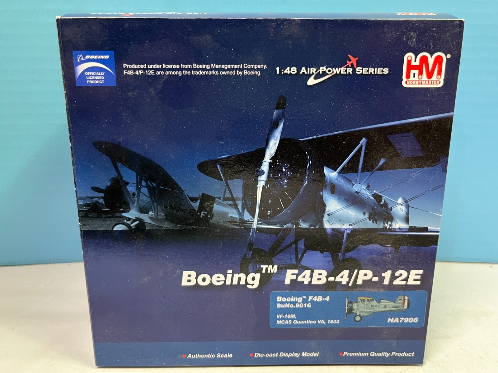 1/48 AIR POWER SERIES HOBBY MASTER WW1 BOEING F4B-4/P-12E BI-PLANE HA7906 c7