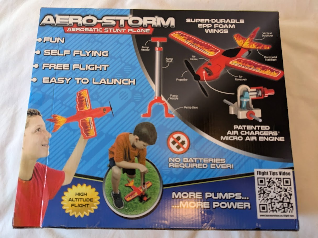 Top Secret Toys Aero Storm Aerobatic Toy Stunt Plane Red Air Powered