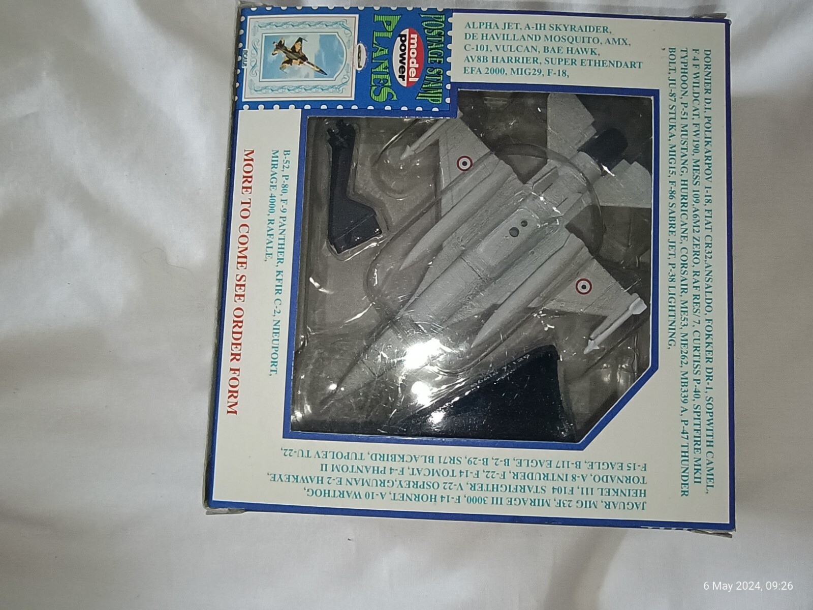 Model Power Postage Stamp Planes Blue Range 1/126 General Dynamics F16A No.5399