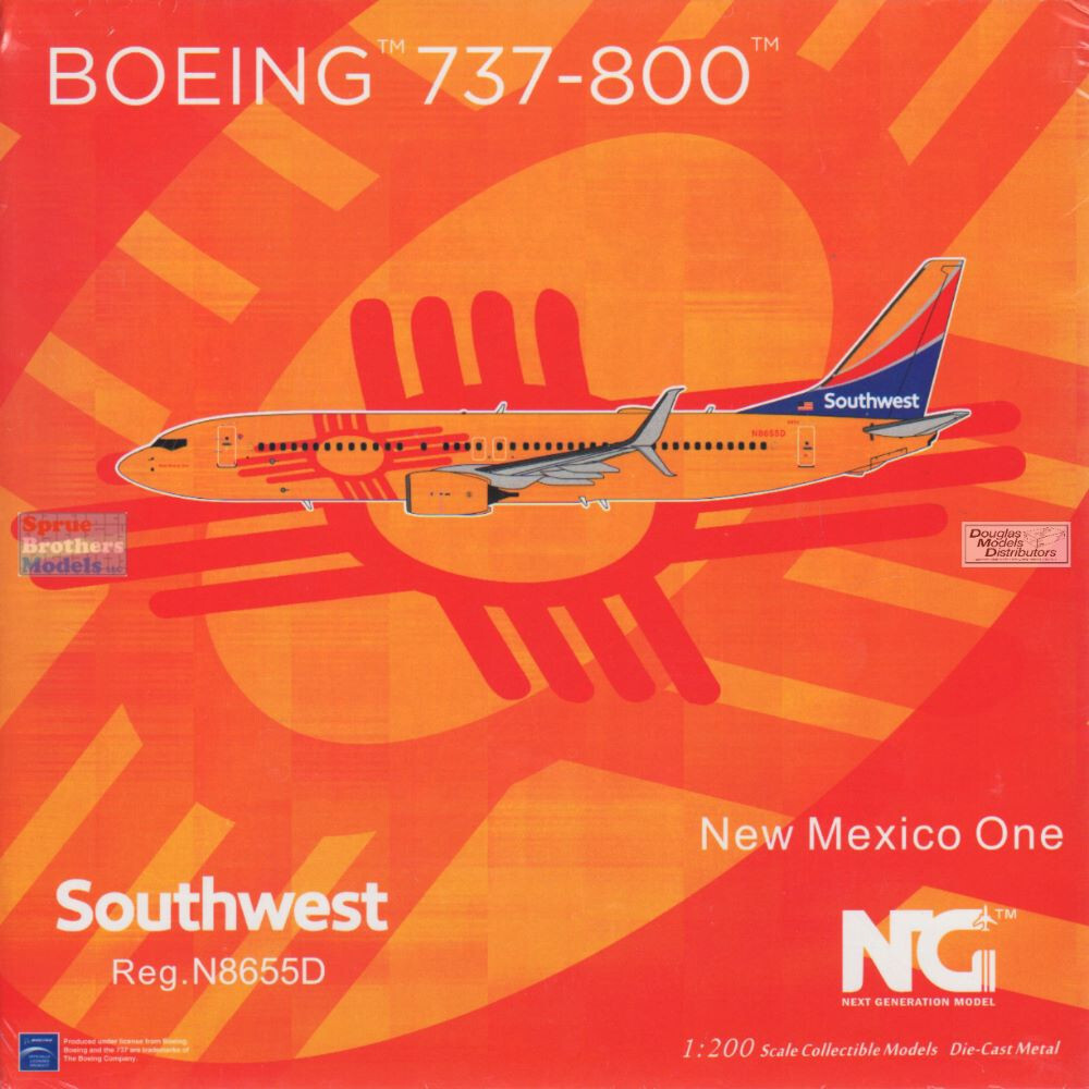 NGM08003 1:200 NG Model Southwest Airlines B737-800 Reg #N8655D ‘New Mexico