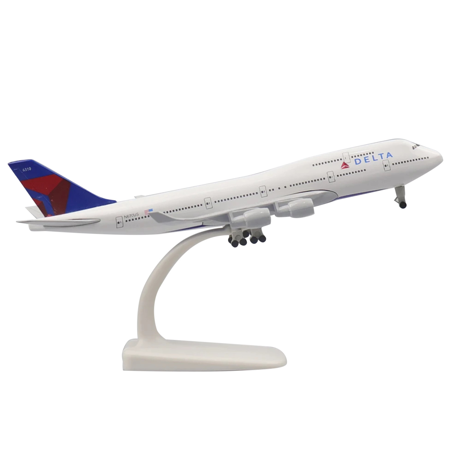 1:300 20cm Delta B747 Alloy Plane Model Civil Airliner Souvenir Static Display