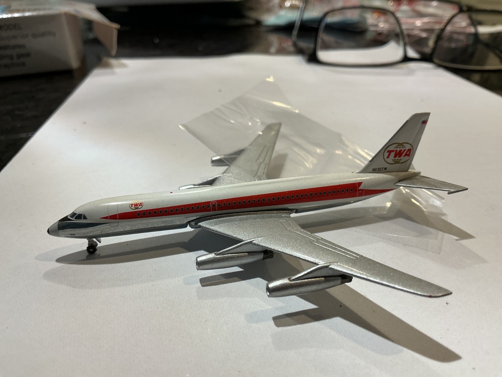 Vintage Rare Estate Gemini Jets 1/400 Scale Model TWA Convair 880