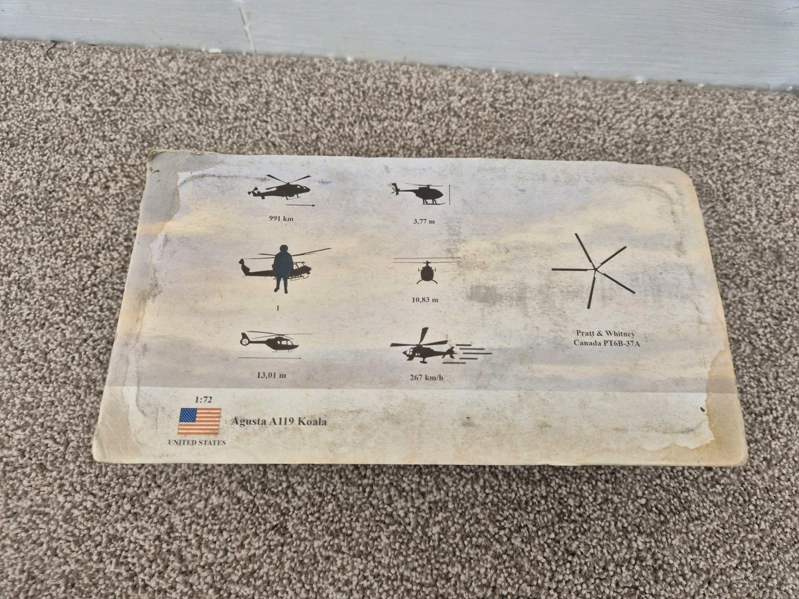 ATLAS AMERCOM 1:72 CLASSIC AGUSTA A119 KOALA USA DIECAST HELICOPTER