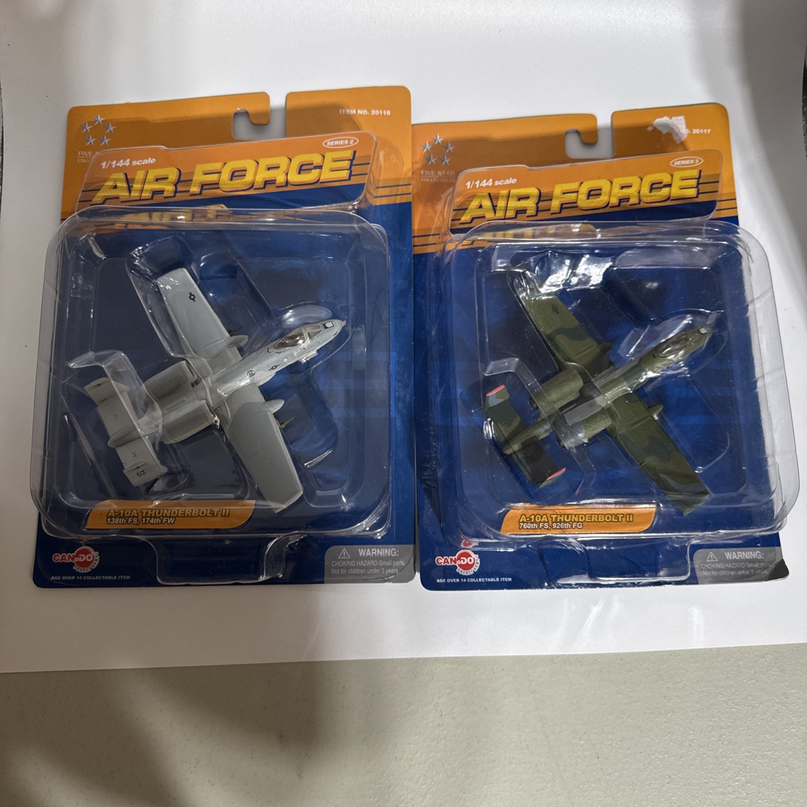 (2) 2004 Dragon Five Star Collectibles A-10A Warthawg 1/144th Scale