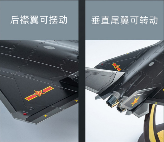 1:36 54CM J-20 Stealth Fighter Airplane Diecast Military Aircraft Plane Model
