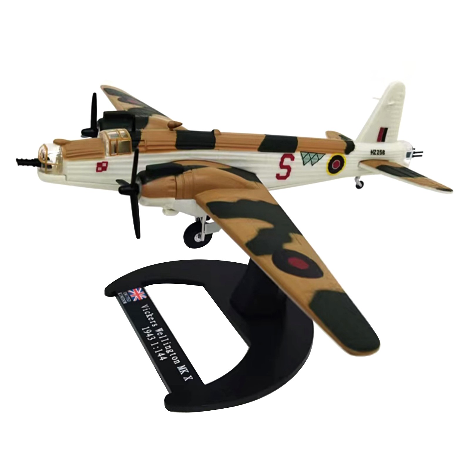1/144 WWII UK Vickers Wellington Bomber Model Airplane Finished Alloy Decoration