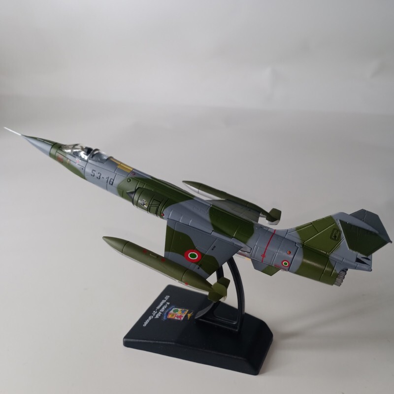 1:100 Diecast Military Model Italy Lockheed F-104S ASA StarFighter Aircraft Gift