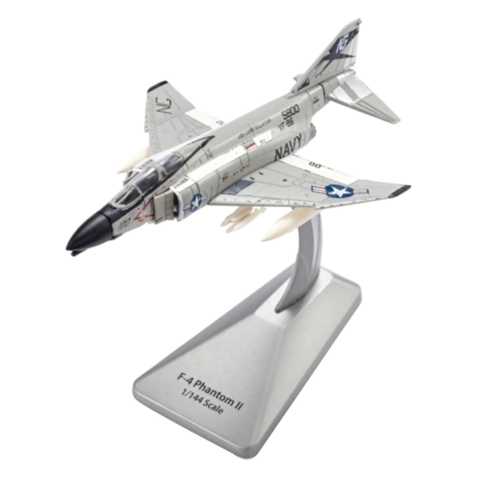 Durable Diecast Alloy 1/144 Scale F-4 Phantom II Fighter Model 14cm