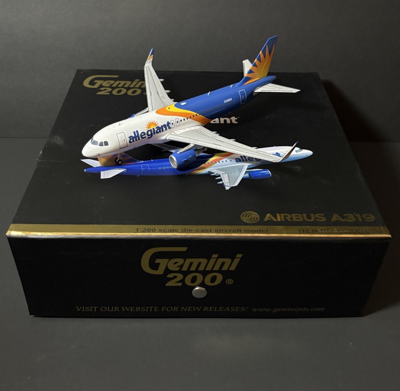 GeminiJets 1:200 Allegiant Air Airbus A320-200 N319NV G2AAY663 Scale Model Plane
