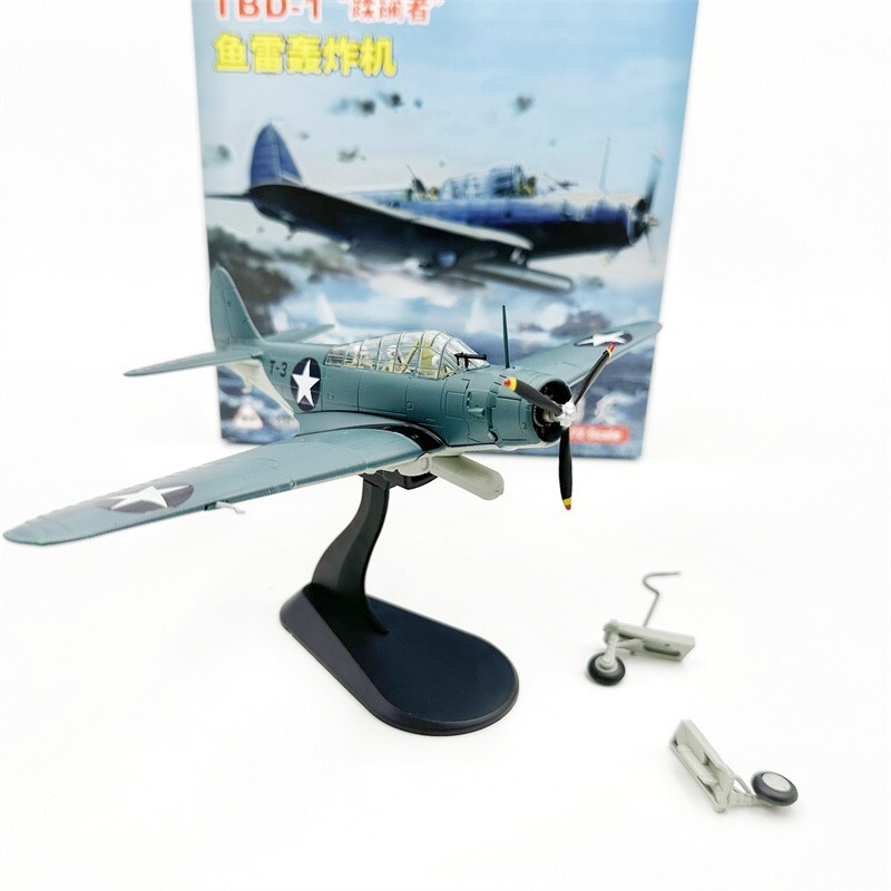 1/72 Wltk WWII US NAVY TBD-1 Devastator Bomber VT-8 USS Hornet Diecast Model