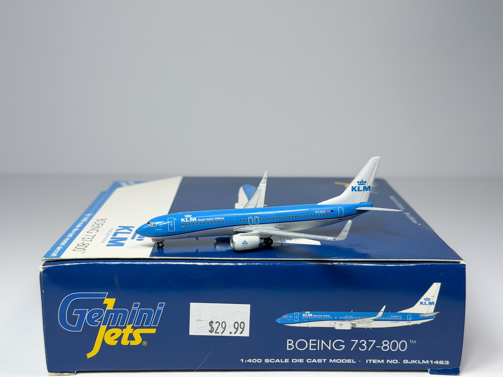 KLM Royal Dutch Airlines Boeing 737-800 1:400 Gemini Jets PH-BXZ (GJKLM1463)